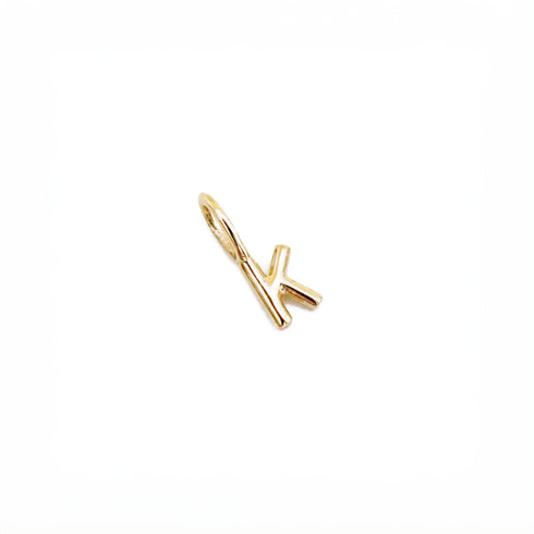 K ~ Alphabet Charm in Yellow Gold